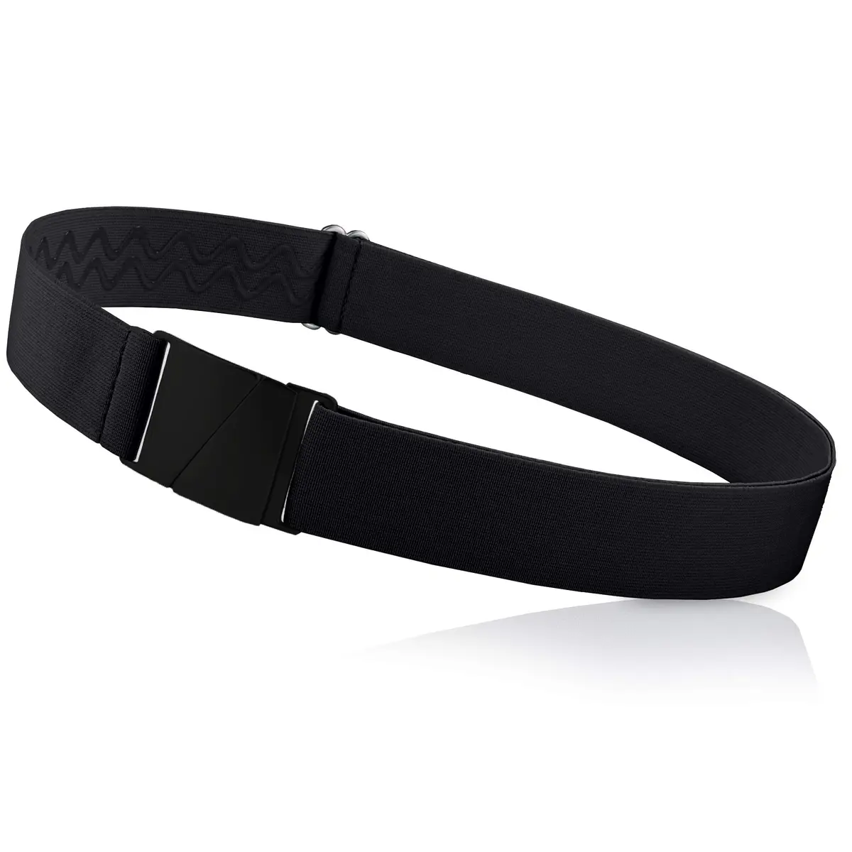 ONE-BELT No Show Invisible Elastic Belt for Women & Men 1.5 cm (1.5") Adjustable, Fits Waist up to 127 cm (50") | Flat Buckle, Hypoallergenic - main product image