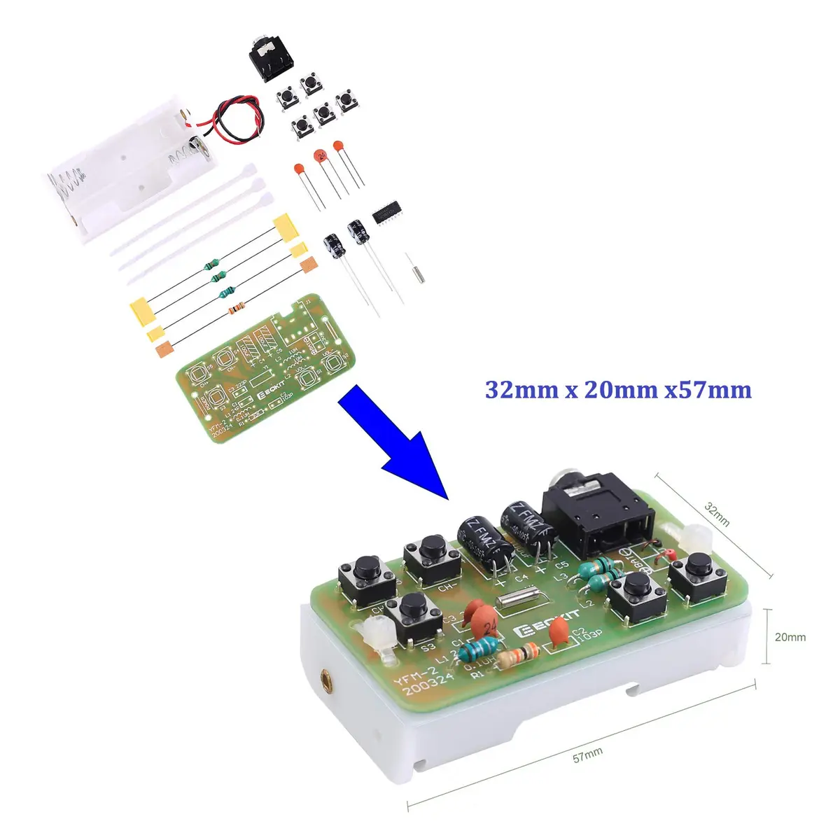 IS DIY Radio Kit 76-108MHz | Learn Soldering & Circuit Assembly for Adults & Students - view 6