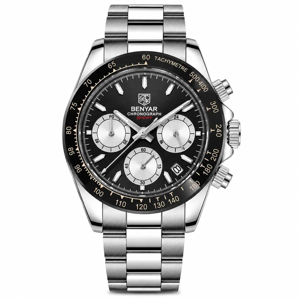 BENYAR Men's Watch Quartz Movement Wrist Watch 4.0cm Dial Diameter | Waterproof & Scratch Resistant - main product image