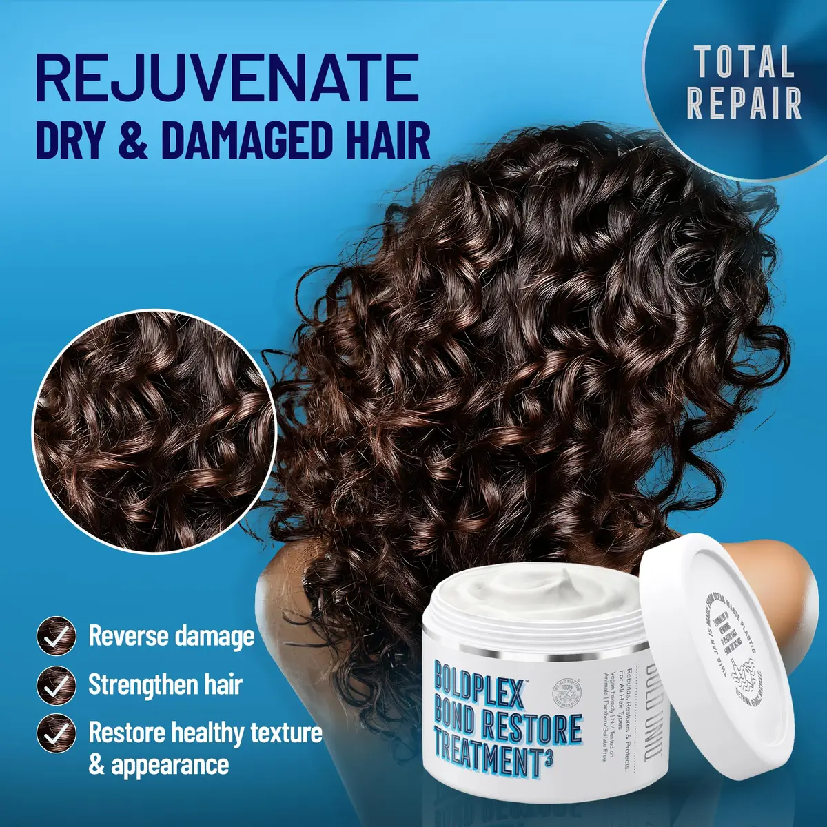 BOLD UNIQ BoldPlex Hair Mask 6.76 Fl Oz | Deep Repair for Damaged Hair - view 2