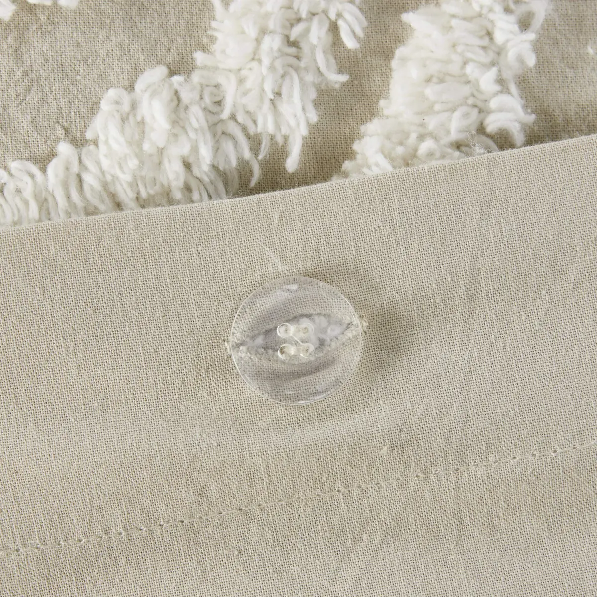 Madison Park Cotton Chenille Tufted Taupe King Duvet Cover Set | All Season, OEKO-TEX Certified, 100% Cotton (104"x92") - view 7