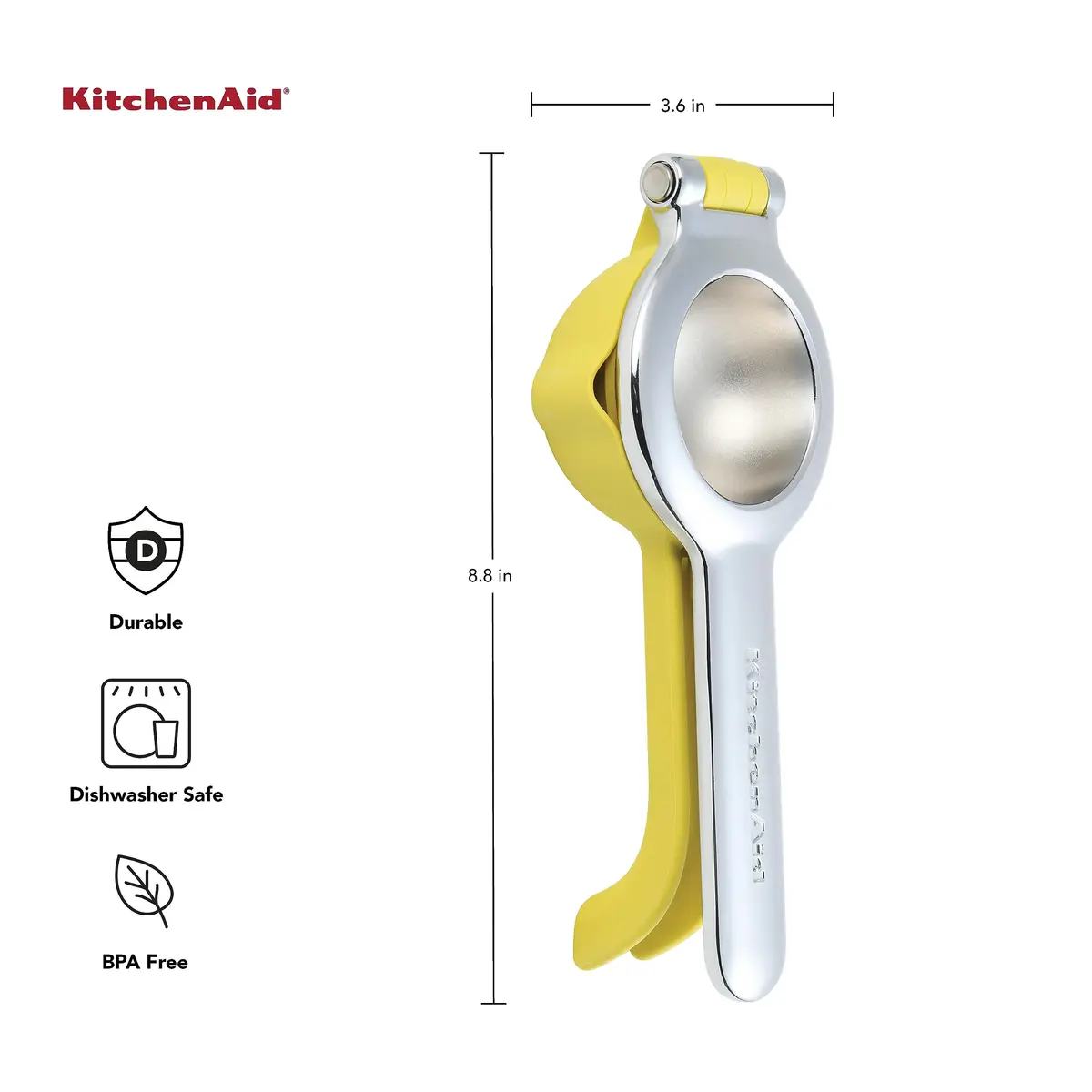 KitchenAid Citrus Juice Press Squeezer for Lemons and Limes 8 Inch | Seed Catcher & Pour Spout, Pack of 12 - view 2