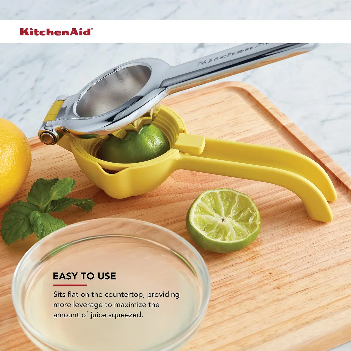 KitchenAid Citrus Juice Press Squeezer for Lemons and Limes 8 Inch | Seed Catcher & Pour Spout, Pack of 12 - view 4