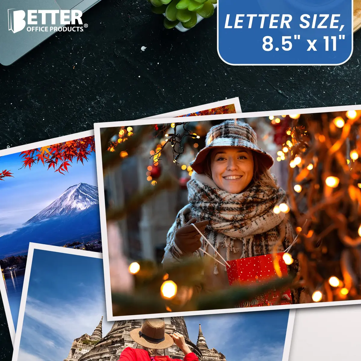 Better Office Products Glossy Photo Paper 8.5 x 11 Inch | 200 gsm, 100 Sheets, Photo Print Quality - view 2