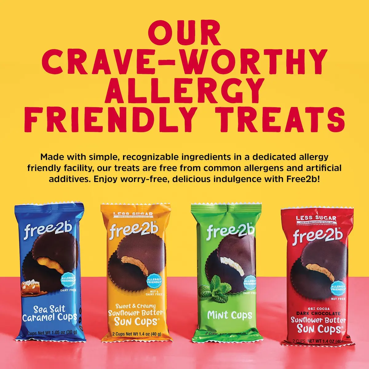 Free 2b Sunflower Butter Mini Sun Cups 4.2 oz Pack of 3 | Allergy Friendly, Dark Chocolate - view 4