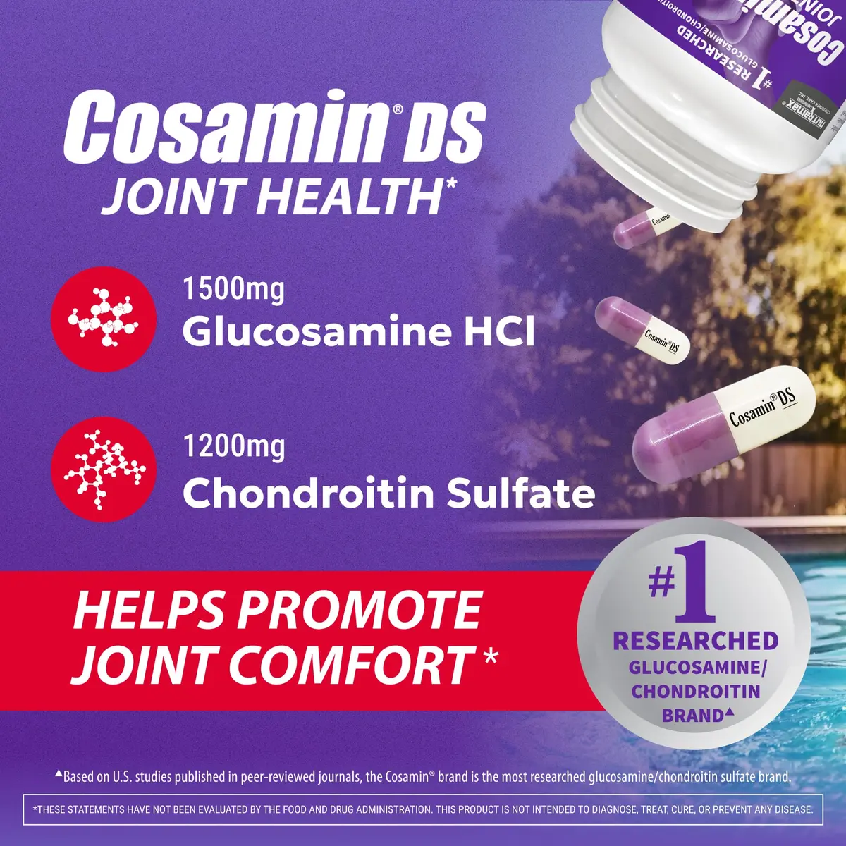 Nutramax Cosamin DS Joint Supplement 180 Capsules | Clinically Proven Cartilage Support - view 3