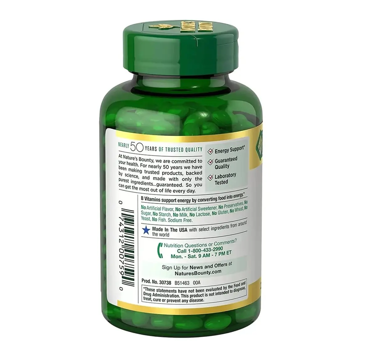 Nature's Bounty Biotin 10,000 mcg Rapid Release Softgels 250 Count | Supports Hair, Skin & Nails Health - view 2