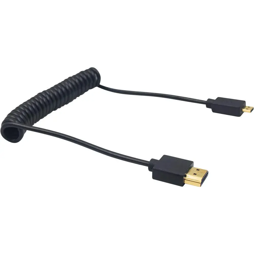 Duttek Micro HDMI to HDMI Coiled Cable 1.2m (4ft) | 4K@60Hz Ultra-Slim Adapter for Cameras, Raspberry Pi, GoPro - view 8