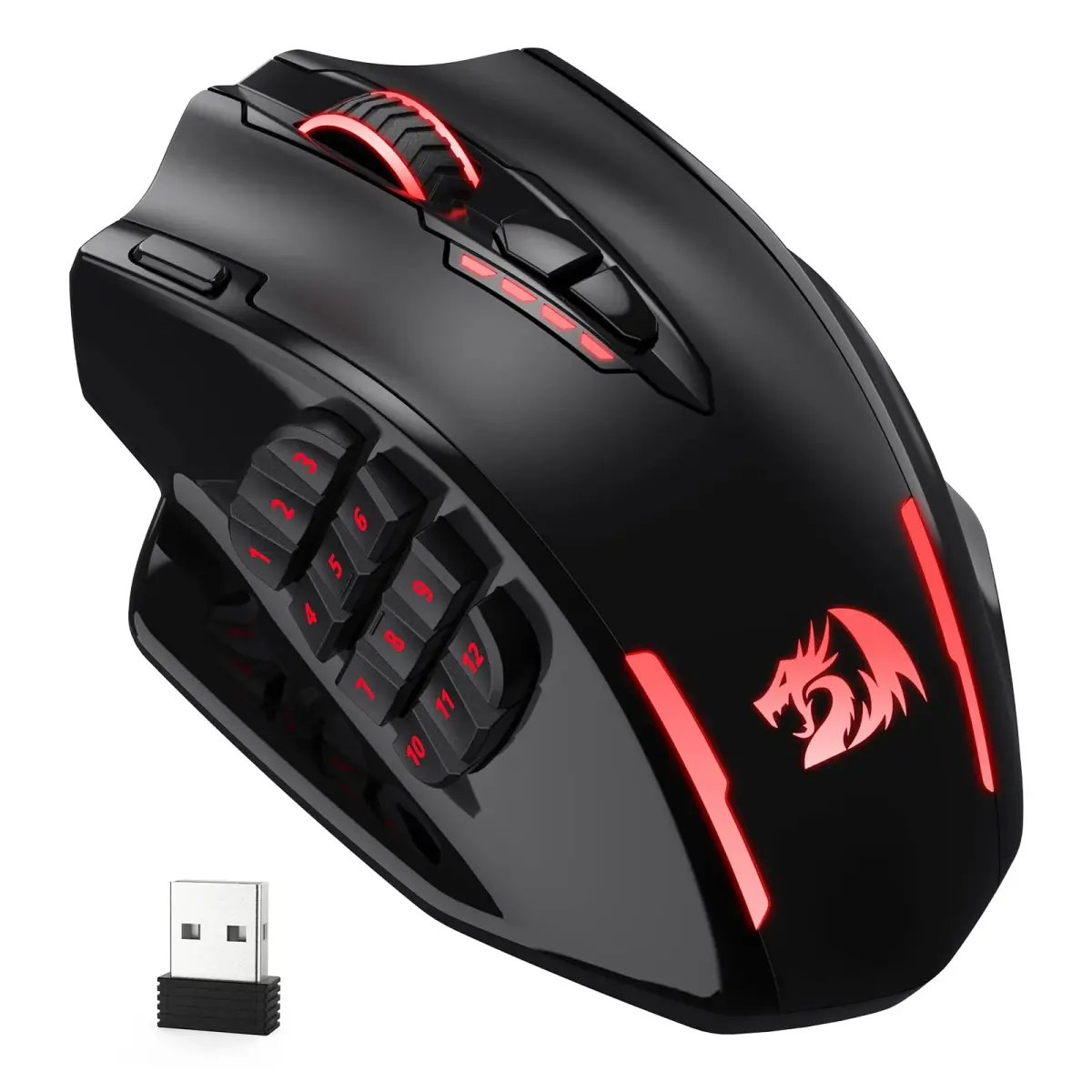 Redragon M913 Impact Elite Wireless RGB MMO Gaming Mouse 16000 DPI | 16 Programmable Buttons - main product image