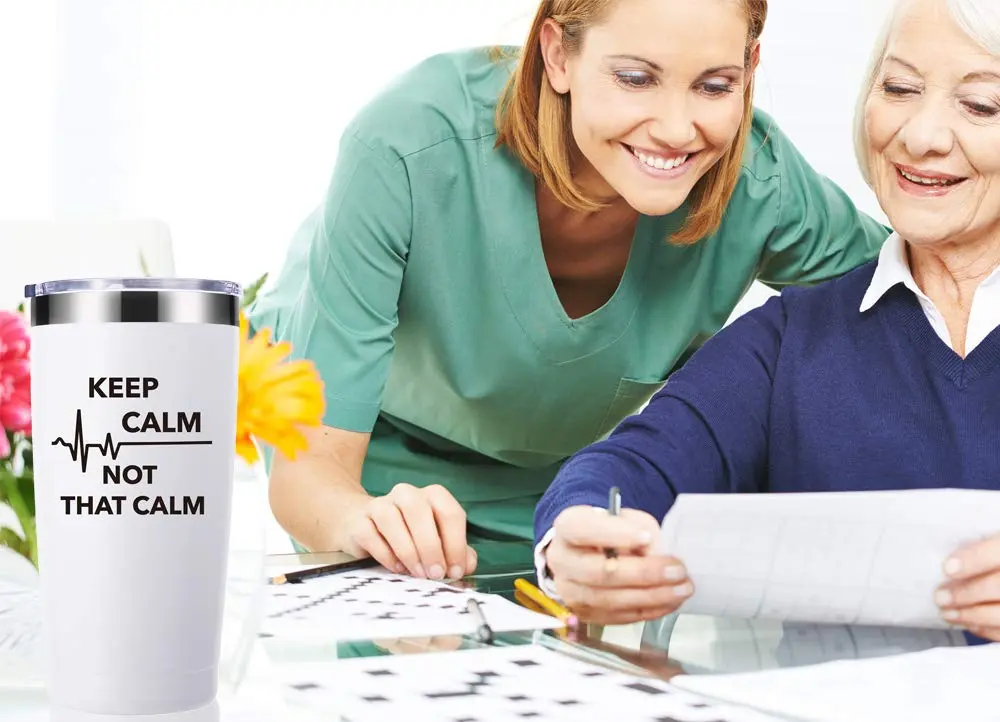 momocici Keep Calm Not That Calm 20 oz Travel Mug | Appreciation Gift for Doctor & Nurse - view 5