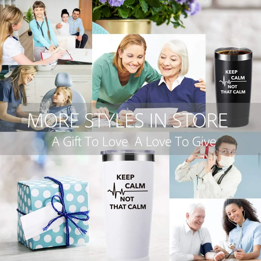 momocici Keep Calm Not That Calm 20 oz Travel Mug | Appreciation Gift for Doctor & Nurse - view 6