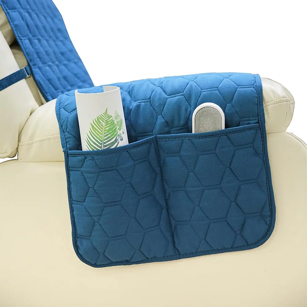 RBSC Home Recliner Chair Cover 30 Inches Peacock Blue Waterproof | Washable Furniture Protector - view 3