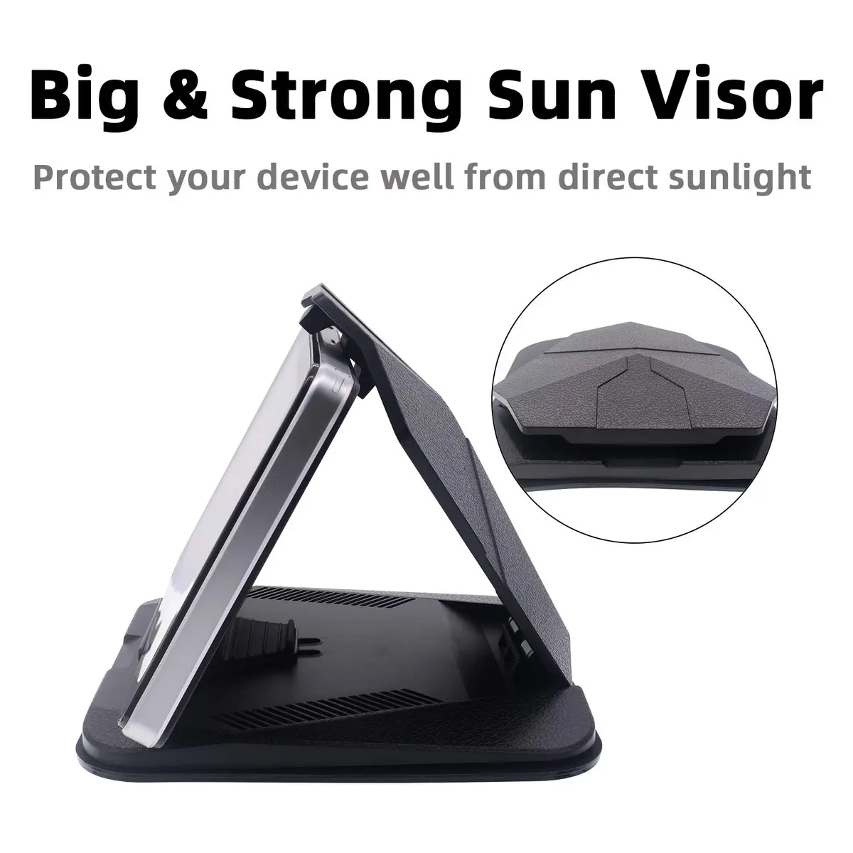 iSaddle Universal Dashboard GPS Phone Tablet PC Navigation Mount Holder with Silica Gel Base, Black (15.8cm x 15.8cm) - view 4