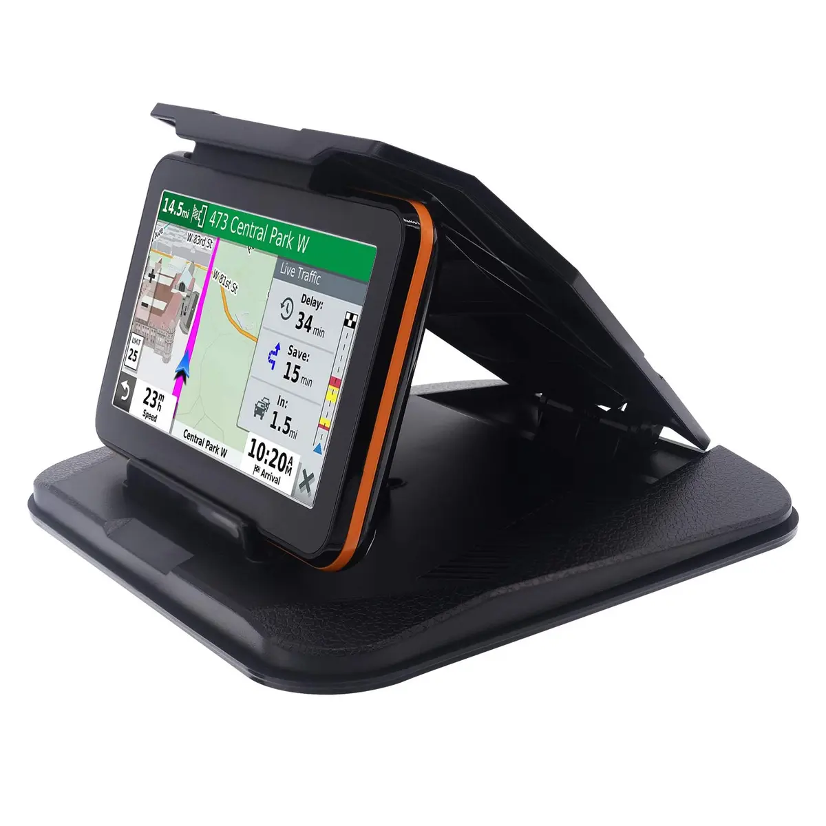 iSaddle Universal Dashboard GPS Phone Tablet PC Navigation Mount Holder with Silica Gel Base, Black (15.8cm x 15.8cm) - view 7