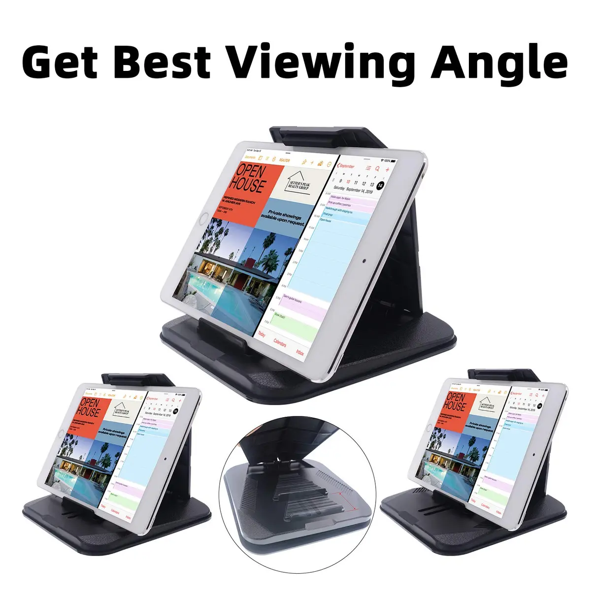 iSaddle Universal Dashboard GPS Phone Tablet PC Navigation Mount Holder with Silica Gel Base, Black (15.8cm x 15.8cm) - view 3