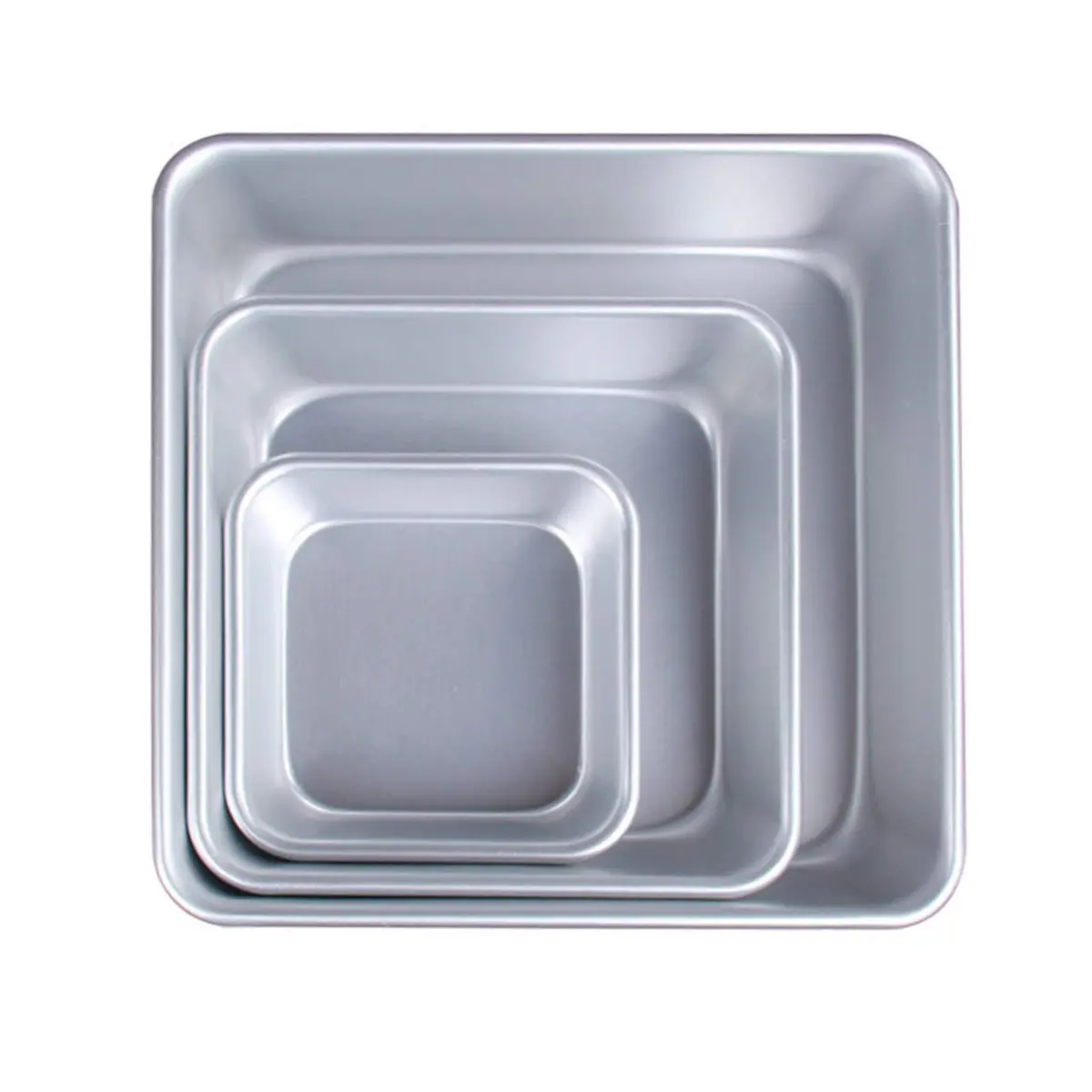 UgyDuky 3-Tiered Square Cake Pan Set 10.7cm (4.2") 16.5cm (6.5") 21.6cm (8.5") | Even Baking for Multilayer Cakes - view 4