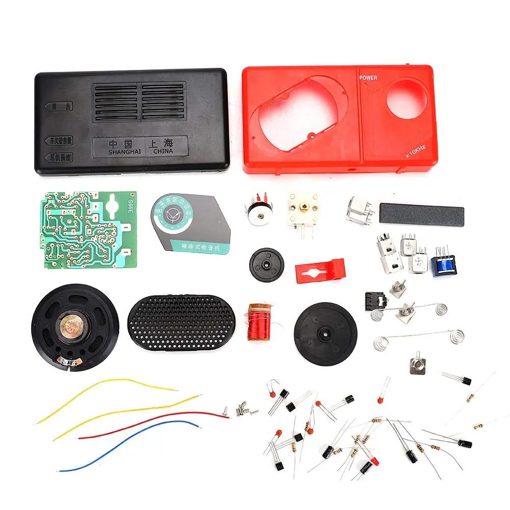 S erounder 3V Radio DIY Kit | Classic 6-Tube Shortwave Circuit with Headphone Jack - main product image