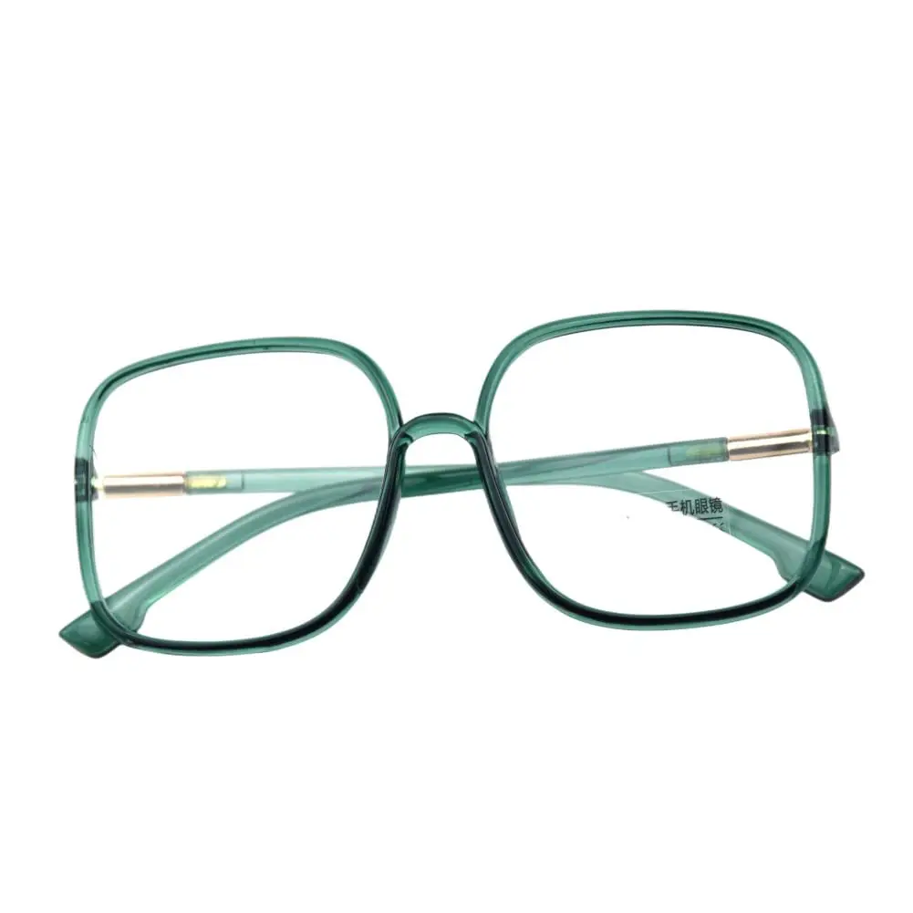 Shiratori Blue Light Blocking Glasses Oversized Nerd Frame | UV400 Anti Blue Ray for Women - view 4
