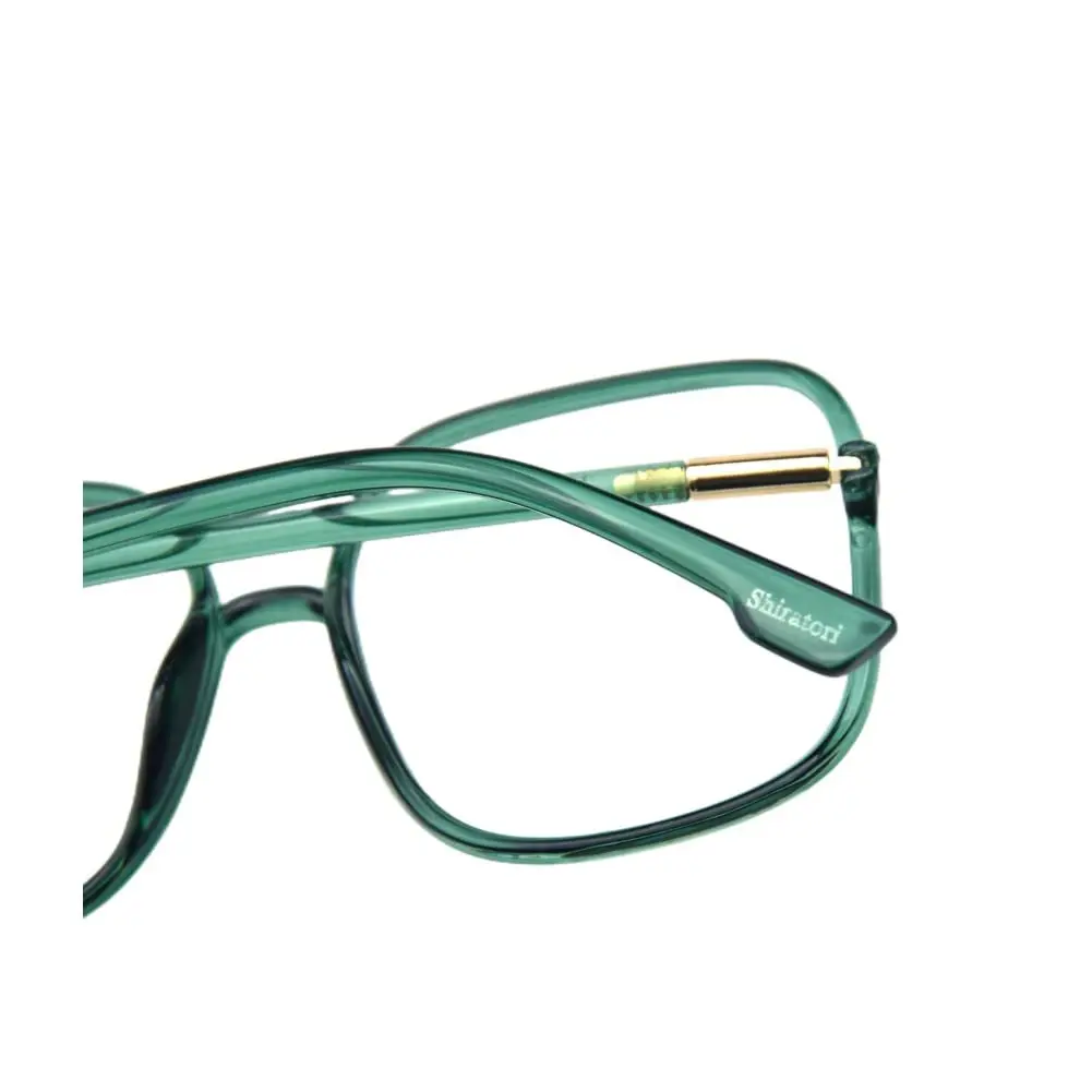 Shiratori Blue Light Blocking Glasses Oversized Nerd Frame | UV400 Anti Blue Ray for Women - view 6