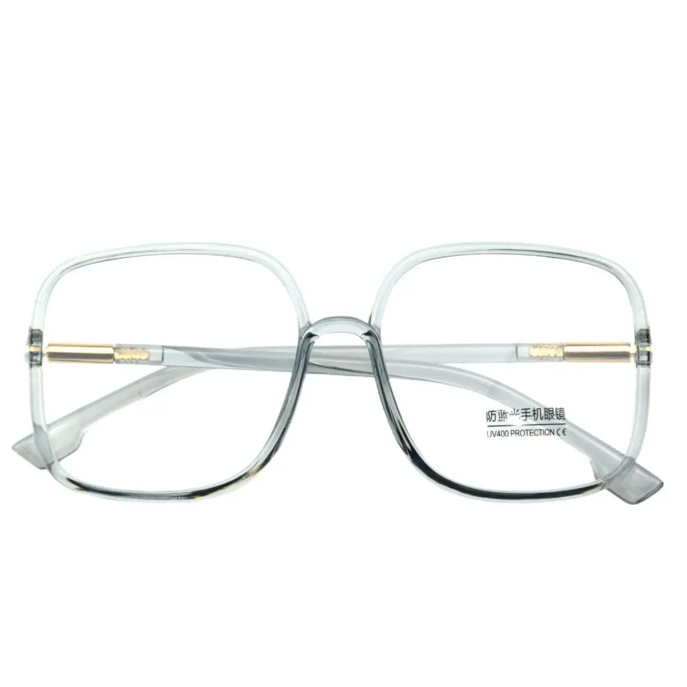 Shiratori Blue Light Blocking Glasses Retro Frame UV400 Protection | Big Nerd Style (139mm) - view 5