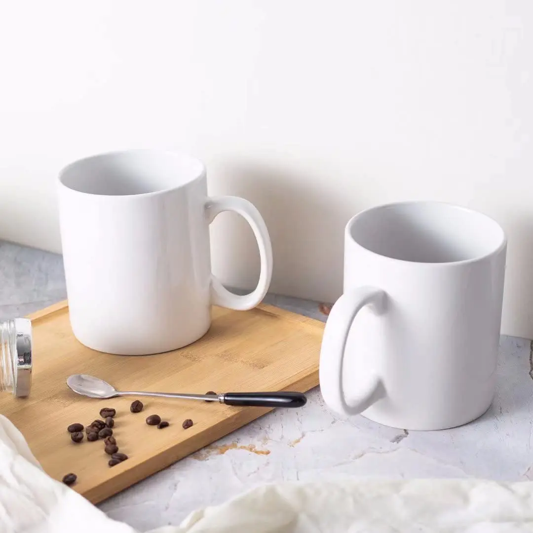 BYCNZB 30oz Super Large Ceramic Coffee Mug Set of 2 | Large Handle, Dishwasher & Microwave Safe (White) - view 6