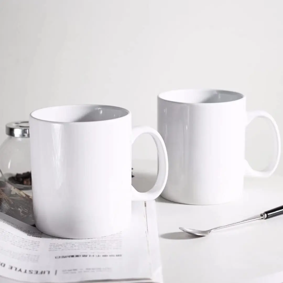 BYCNZB 30oz Super Large Ceramic Coffee Mug Set of 2 | Large Handle, Dishwasher & Microwave Safe (White) - view 4