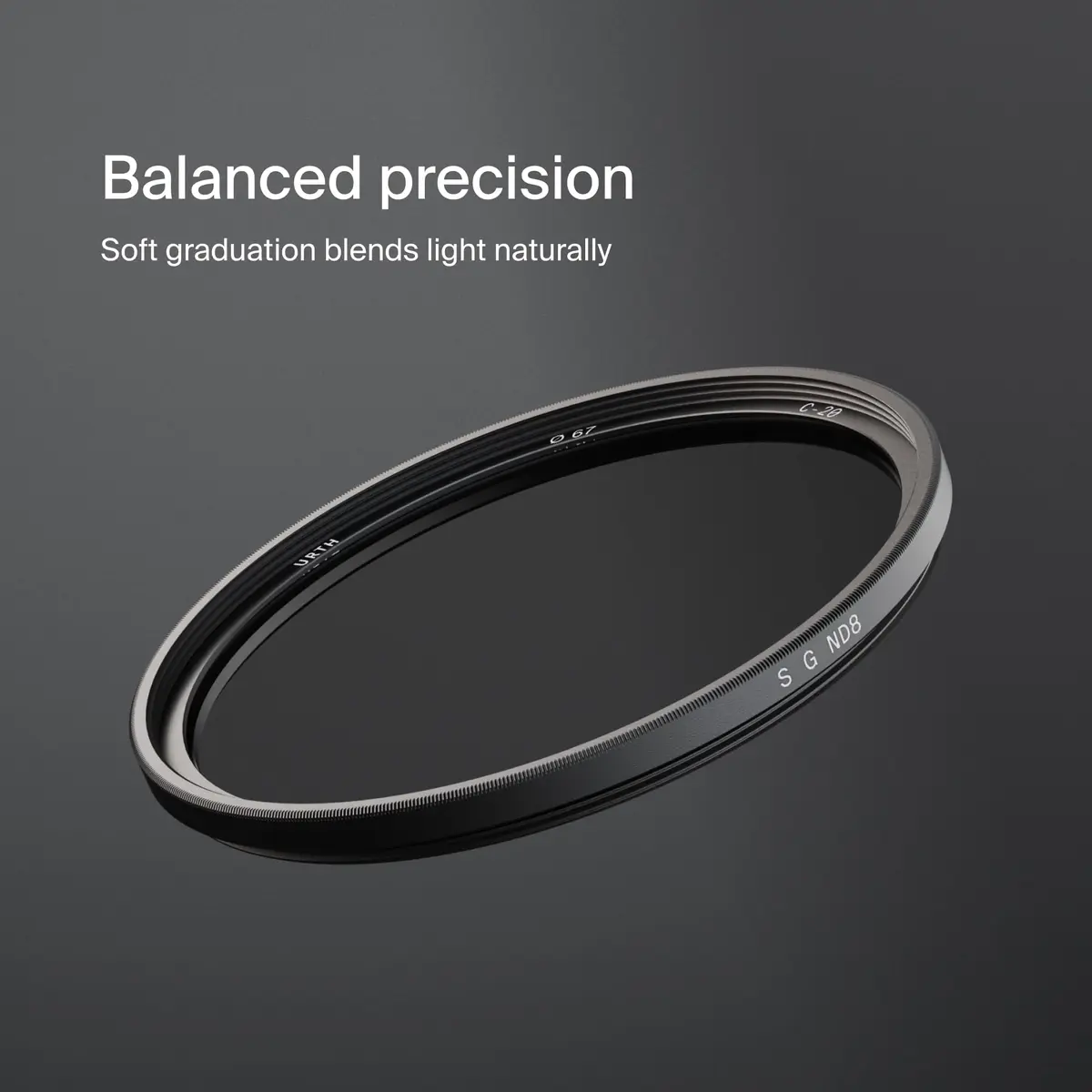 Urth 43mm Soft Graduated ND8 Lens Filter Plus | 3-Stop Light Reduction for Landscape Photography - view 2