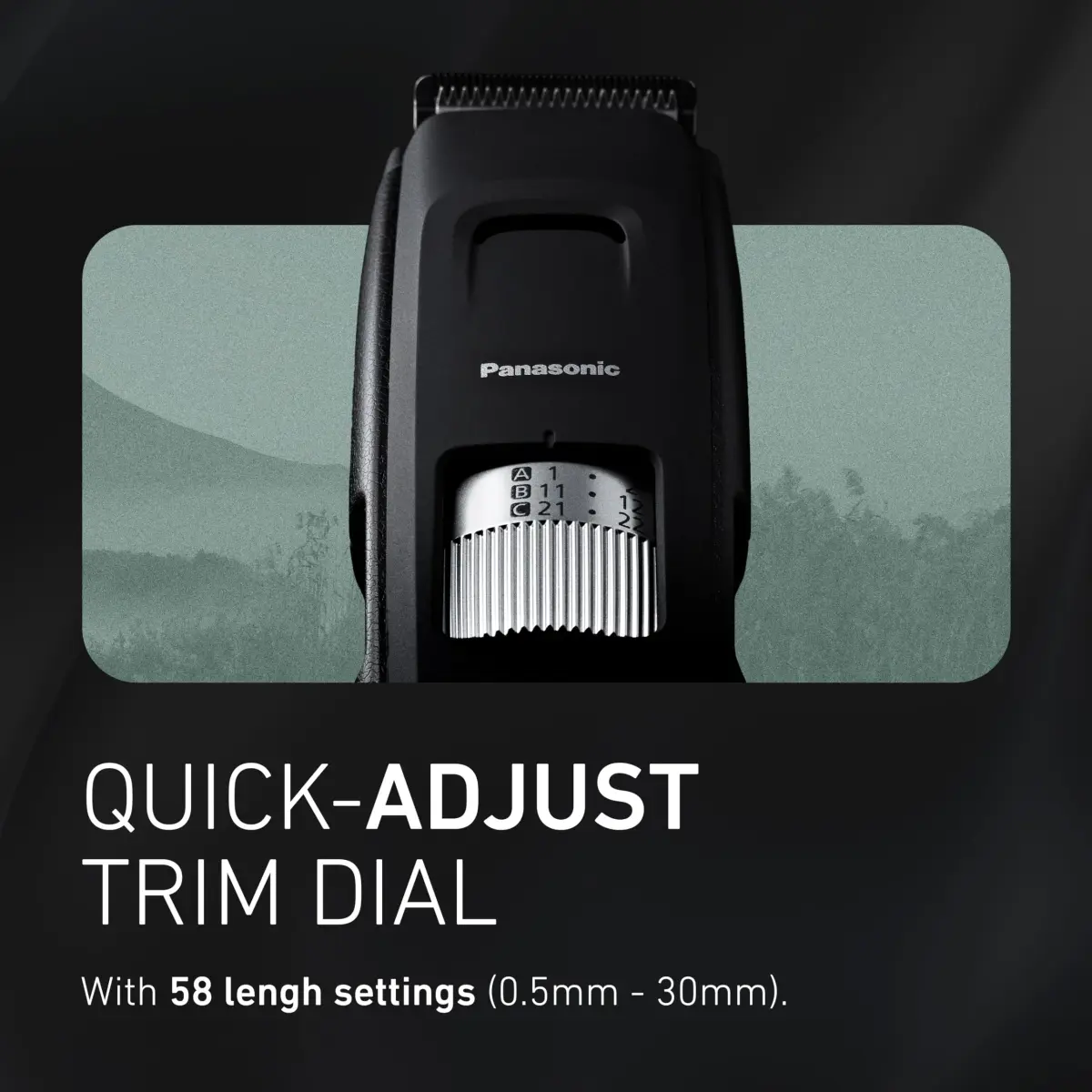 Panasonic ER-GB96-K Beard Trimmer for Men, 0.5mm-30mm Length Settings | Corded or Cordless Use - view 3