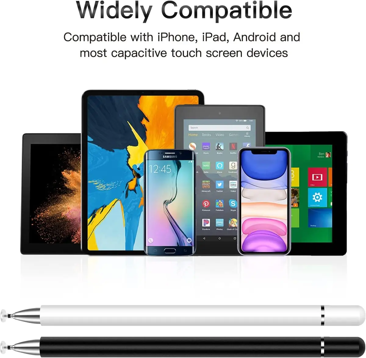 STYLUSHOME Dual-Tip Stylus Pen for Touchscreen Devices 16.2 cm (6.38 inches) | High Precision Disc & Fiber Tip - view 6