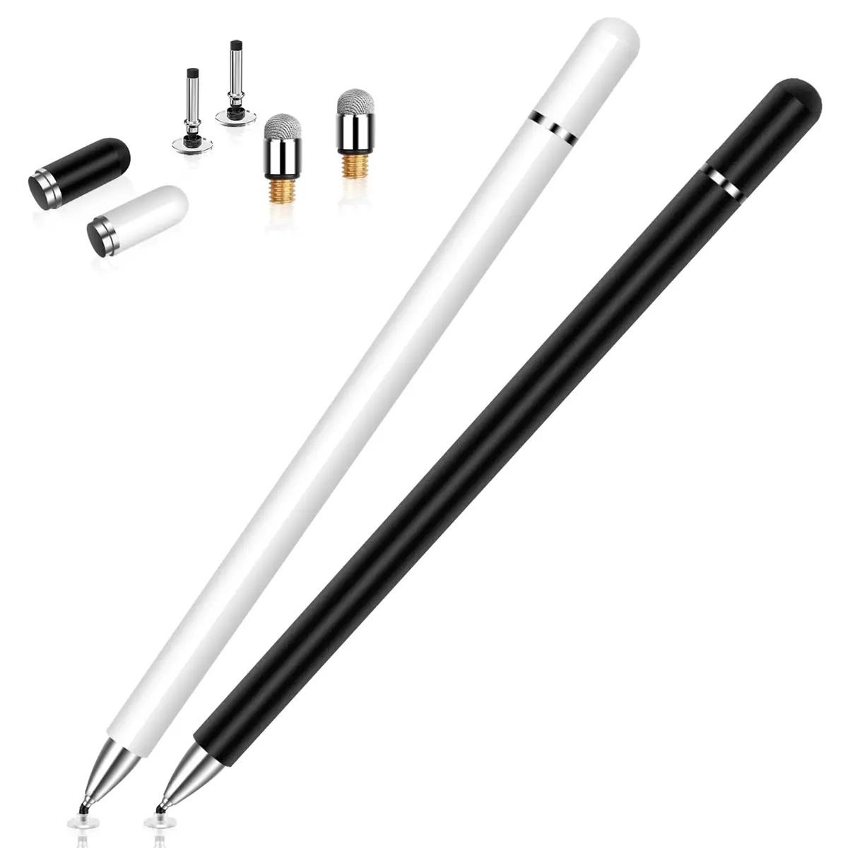 STYLUSHOME Dual-Tip Stylus Pen for Touchscreen Devices 16.2 cm (6.38 inches) | High Precision Disc & Fiber Tip - main product image