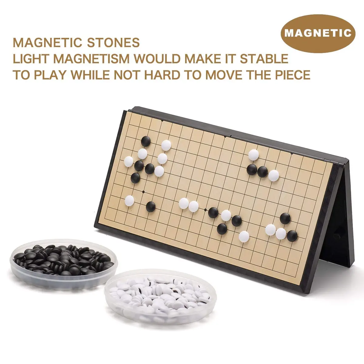 AMEROUS Magnetic Go Game Set 19x19 Grid | Educational Strategy Board Game for Kids & Adults - view 5
