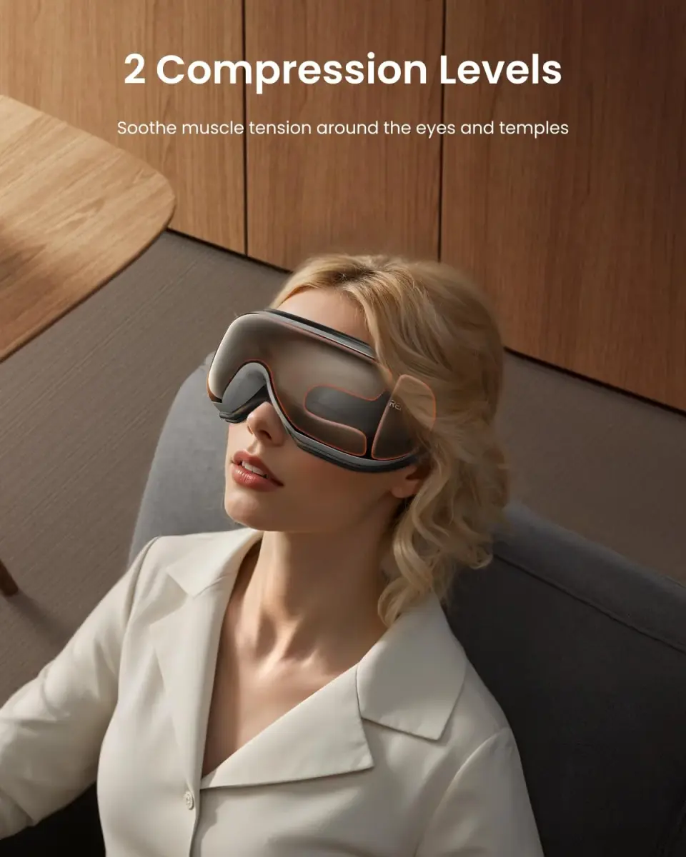 RENPHO Eyeris 1 Eye Massager with Heat & Remote Control | 104-113℉ (40-45℃) Heated Massage - view 3