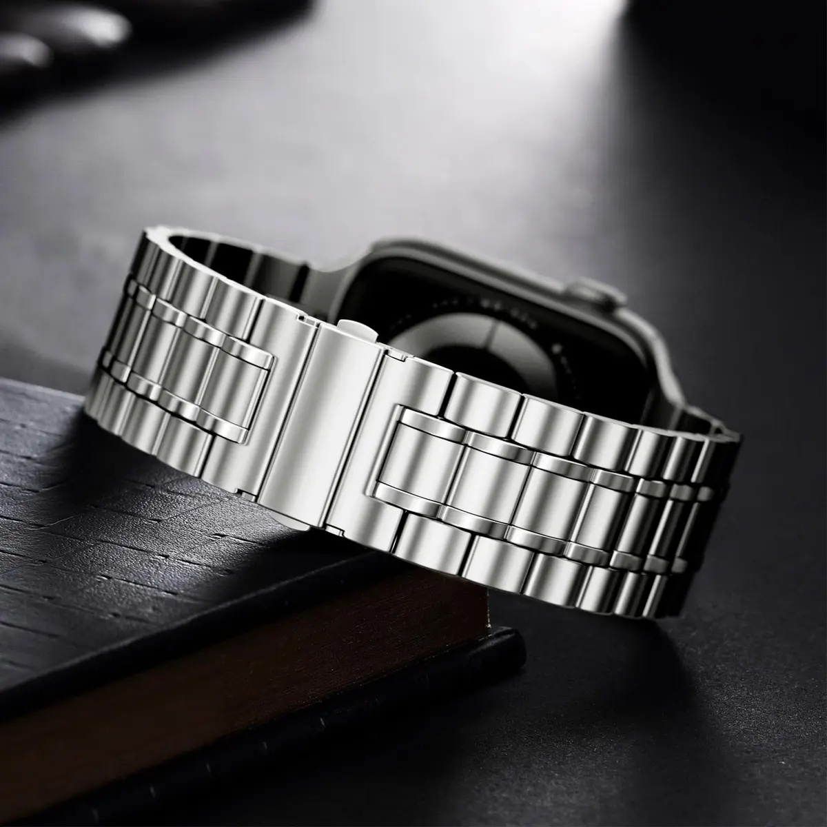 Bestig Stainless Steel Metal Band Compatible with Apple Watch Series 1-11, Ultra 3/2/1, SE 3/2/1 (42mm/44mm/45mm/46mm/49mm) | Adjustable Link Bracelet - view 8