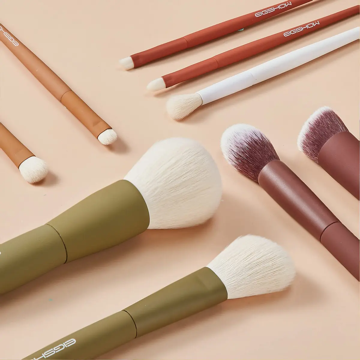 EIGSHOW Makeup Brushes 5 Colors | Ultra Soft Synthetic Kabuki Brush Set for Powder, Blush, Concealers, Contouring, Highlighting - view 6