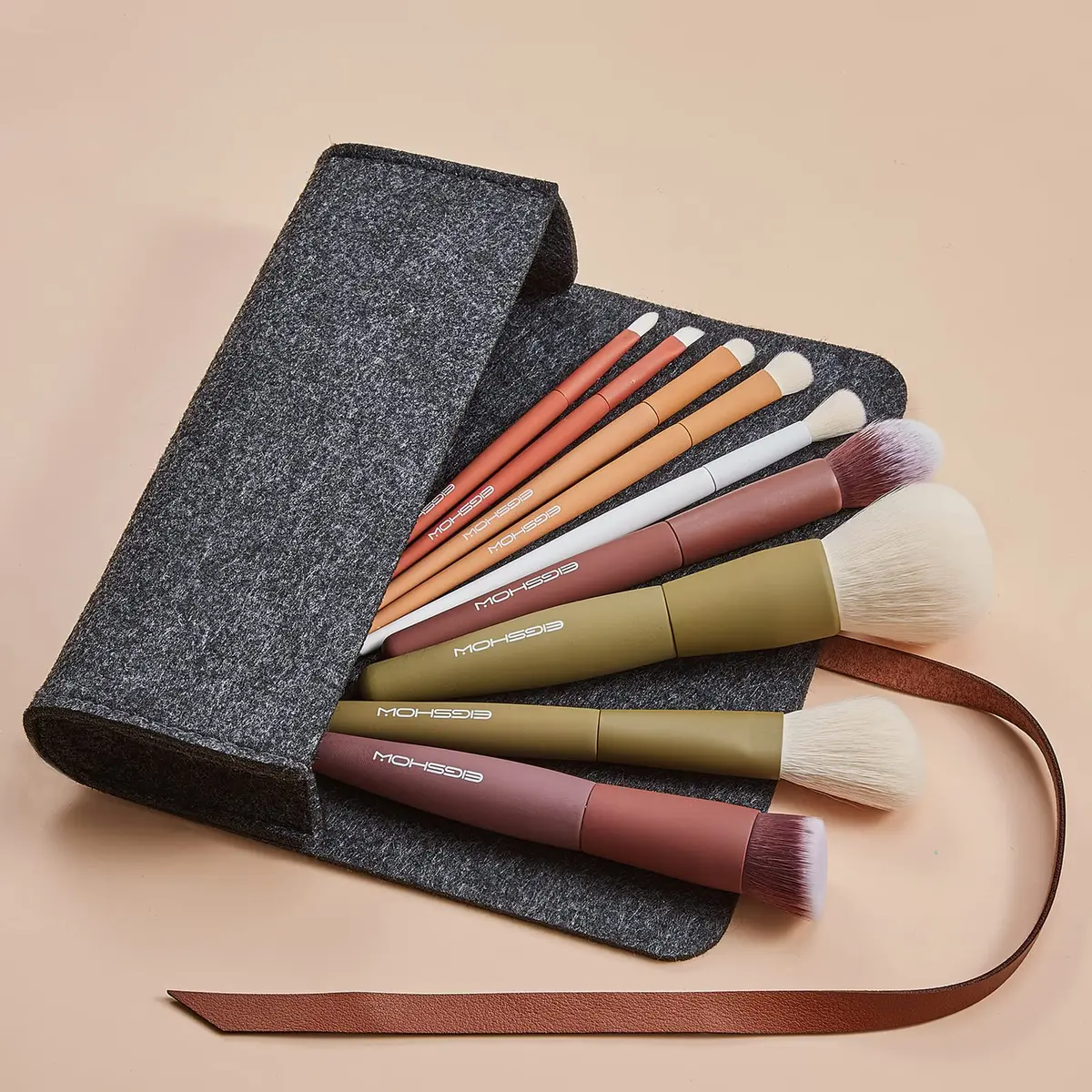 EIGSHOW Makeup Brushes 5 Colors | Ultra Soft Synthetic Kabuki Brush Set for Powder, Blush, Concealers, Contouring, Highlighting - view 7