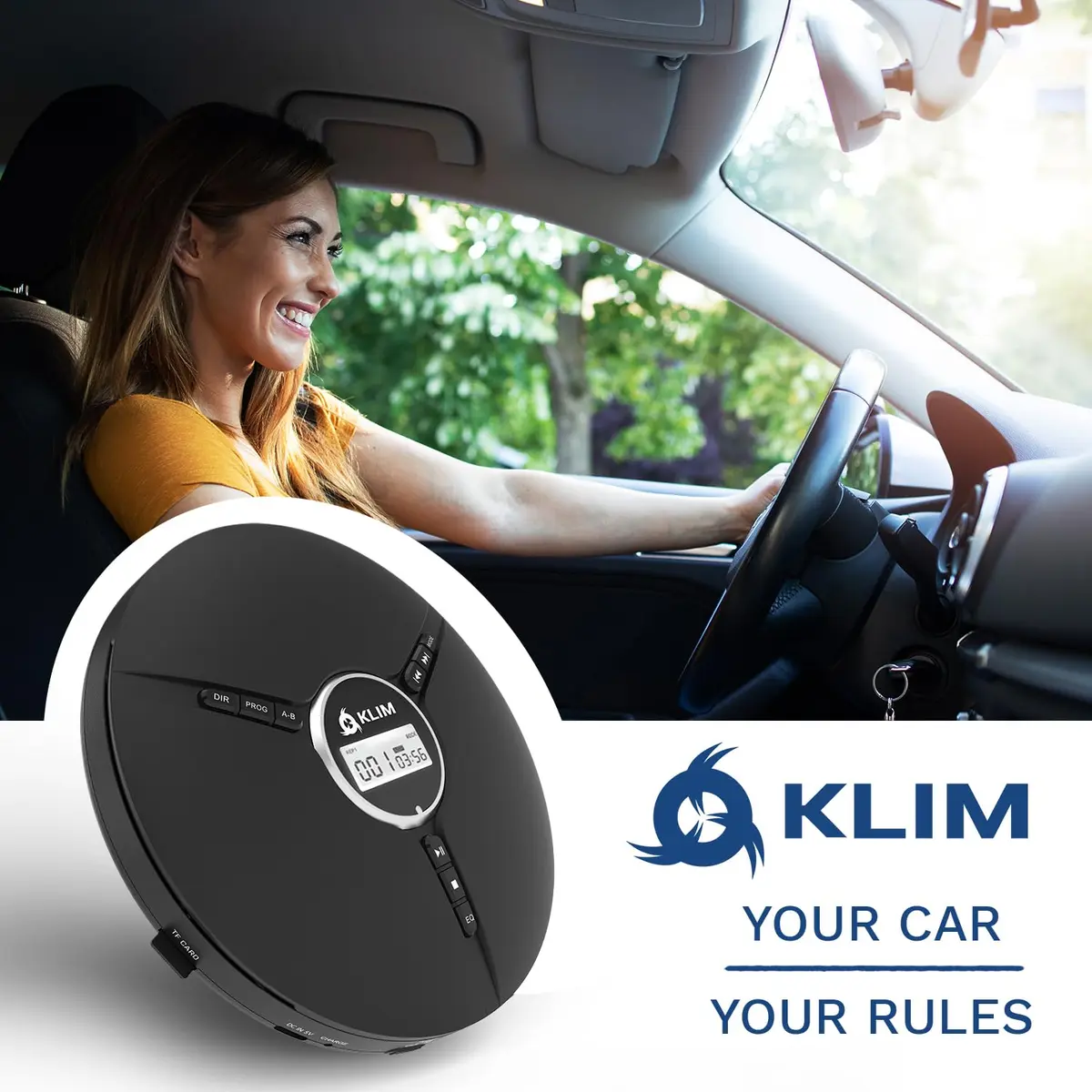 KLIM Discman Portable CD Player with Headphones, Built-in Battery, 14-Hour Playtime | Black - view 6