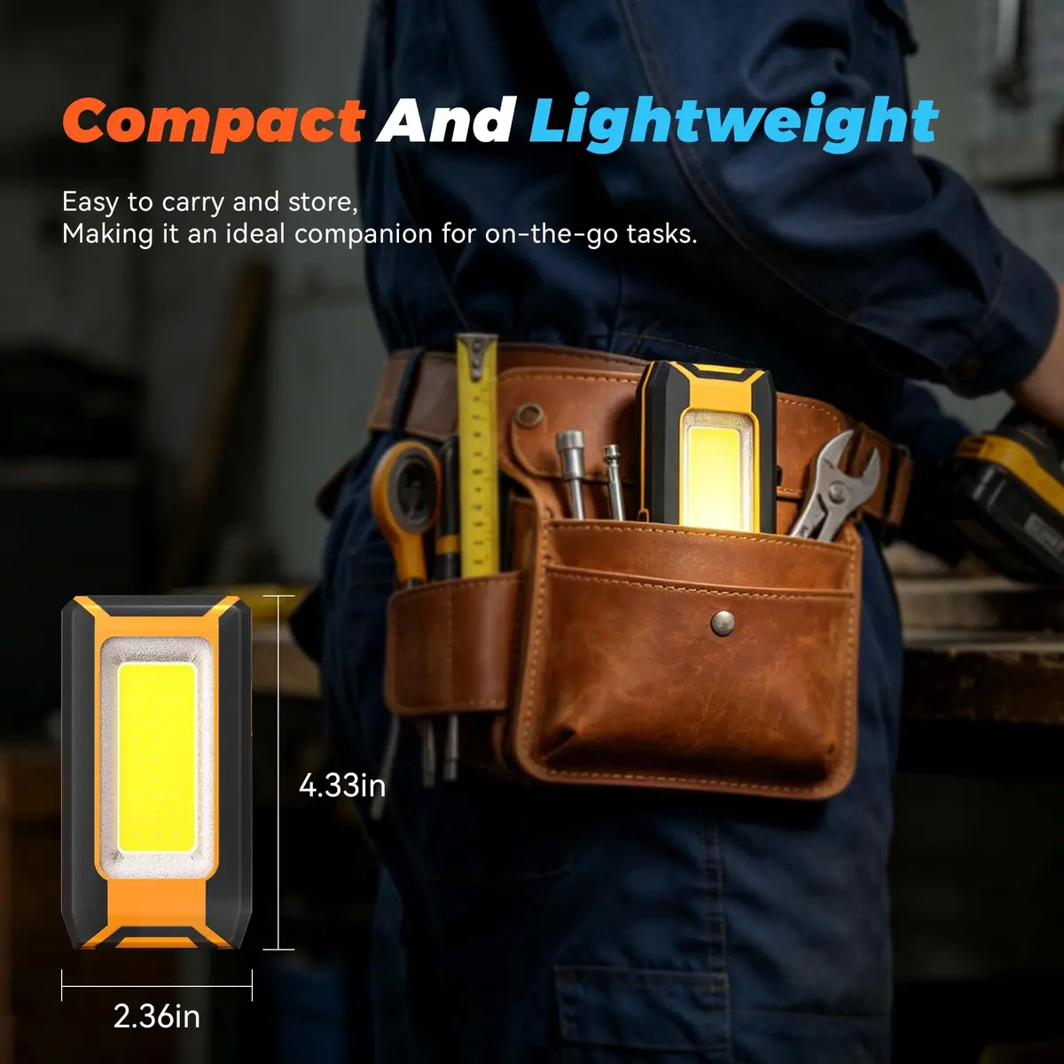 innofox 2-Pack LED Rechargeable Magnetic Work Light 1500 Lumens | Versatile & Durable, 3 Modes, USB Power Bank, Drop-Tested - view 6