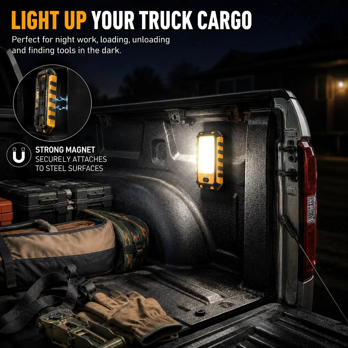 innofox 2-Pack LED Rechargeable Magnetic Work Light 1500 Lumens | Versatile & Durable, 3 Modes, USB Power Bank, Drop-Tested - view 8