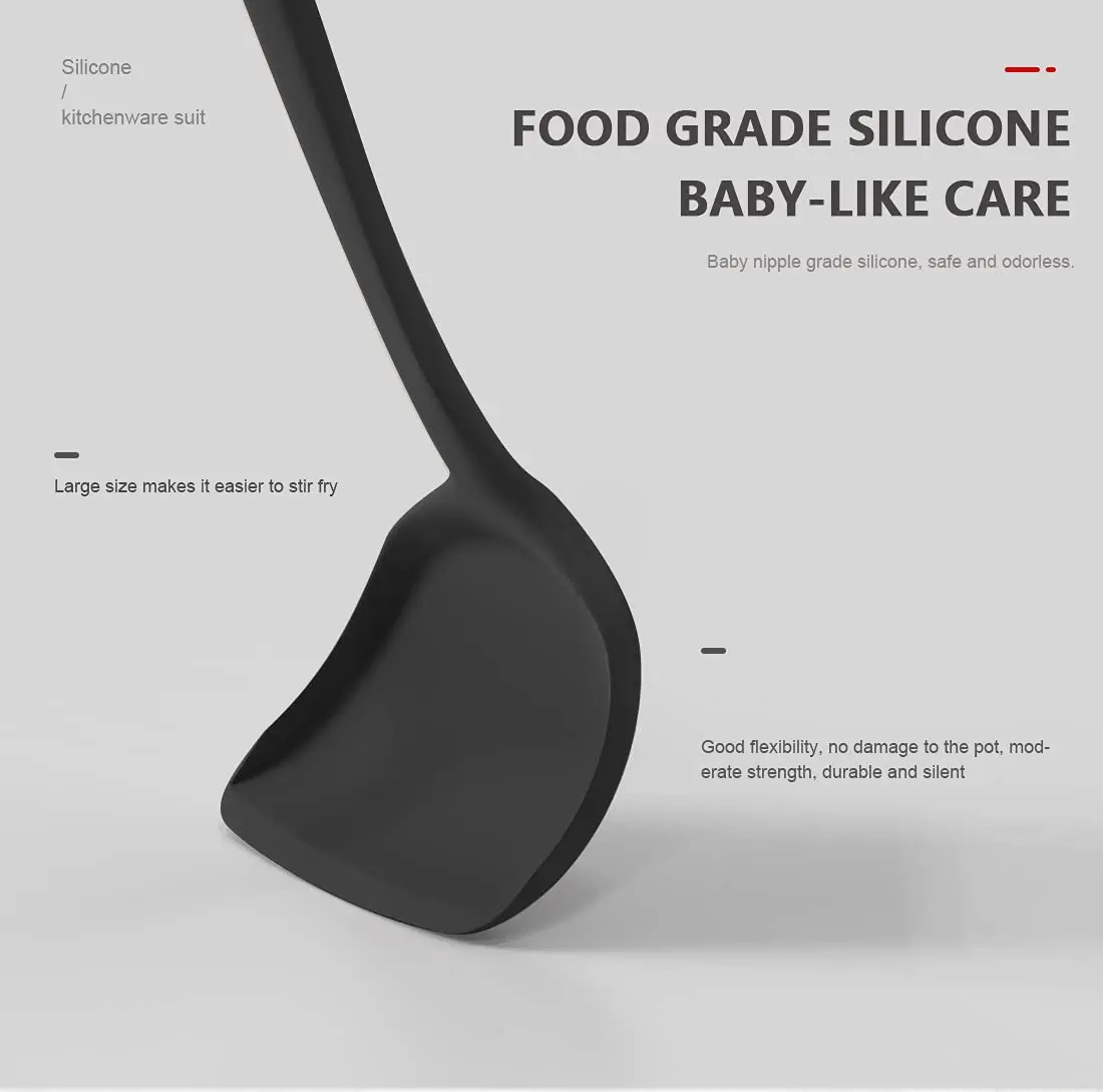 AOTHOD Silicone Cooking Utensils Set - Heat Resistant 446°F | BPA Free Kitchen Gadgets - view 4