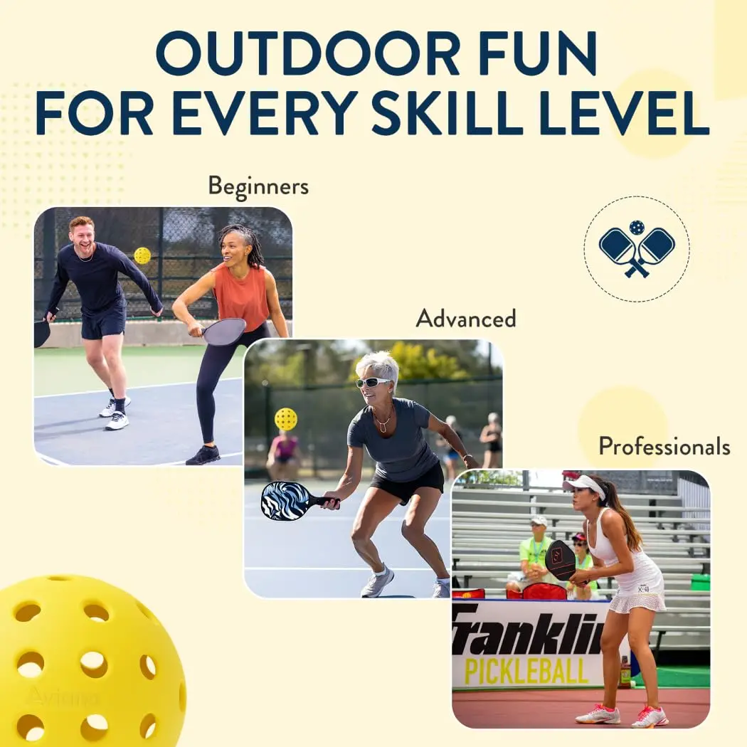 Pro Aviana Pickleball Ball Set | USAPA Approved Outdoor Tournament Balls | 12 Pack, Yellow - view 5