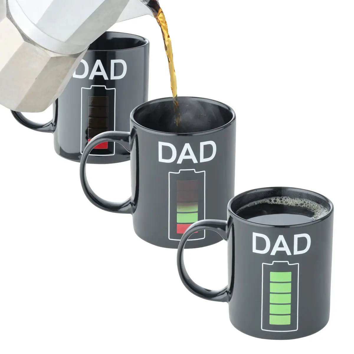 Light Autumn Changing Color Mug - Heat Activated Battery Design - 11oz Ceramic Coffee Cup | Gifts for Dad from Daughter - main product image