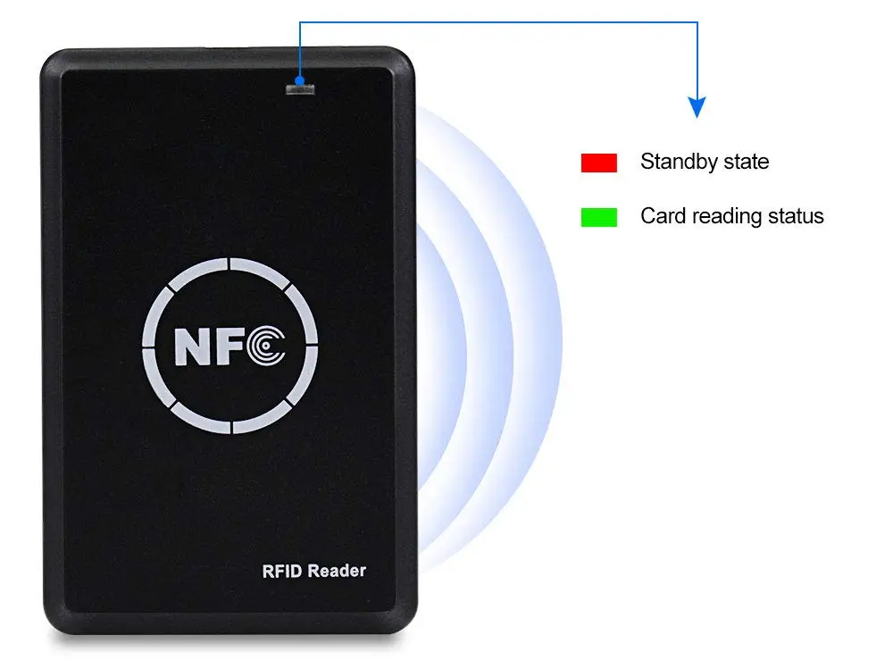 LEXI RFID NFC Duplicator NS106 with 5 T5577 & 5 UID Key Cards | USB Interface, 125KHz/13.56MHz Dual Frequency Copier - view 7