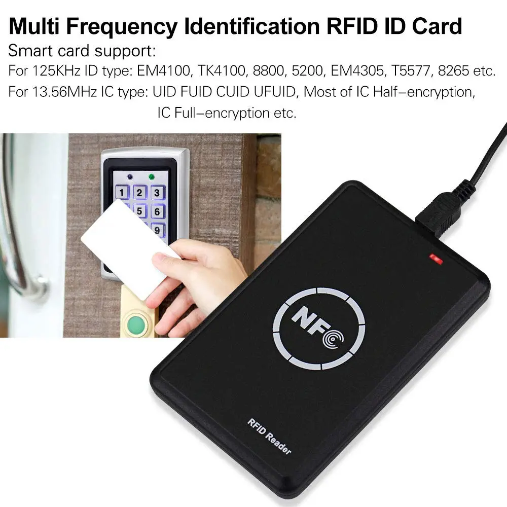 LEXI RFID NFC Duplicator NS106 with 5 T5577 & 5 UID Key Cards | USB Interface, 125KHz/13.56MHz Dual Frequency Copier - view 3