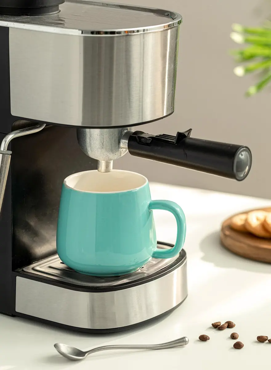 Teocera 12 oz Ceramic Coffee Mugs Set of 4 with Large Handles | Smooth Porcelain, Dishwasher Safe, Turquoise - view 10