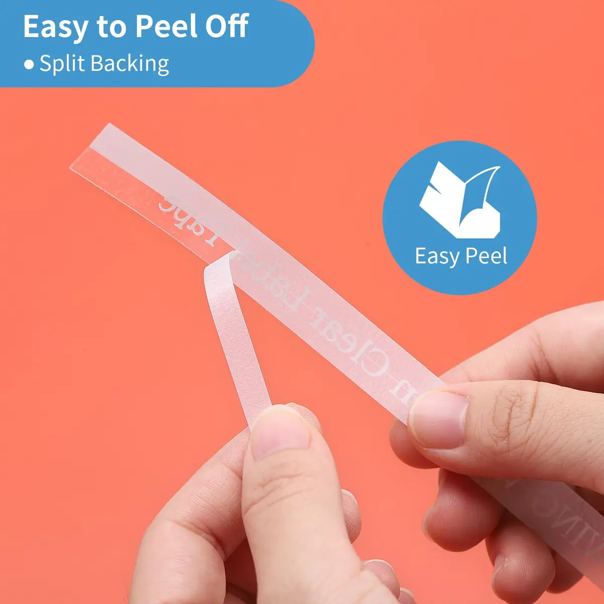 COLORWING TZe-135 White on Clear Label Tape 12mm (0.47 Inch) Laminated 3-Pack | Compatible with Brother P-touch Label Makers - view 3