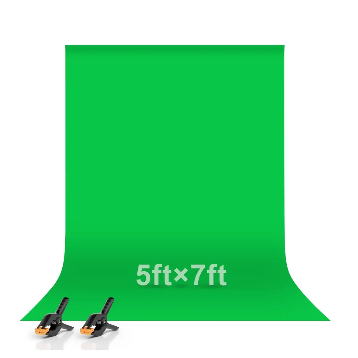 EMART 5x7Ft Green Screen Backdrop Polyester Wrinkle-Resistant for Photography & Streaming - main product image