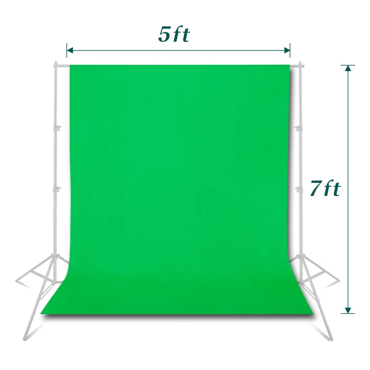 EMART 5x7Ft Green Screen Backdrop Polyester Wrinkle-Resistant for Photography & Streaming - view 5