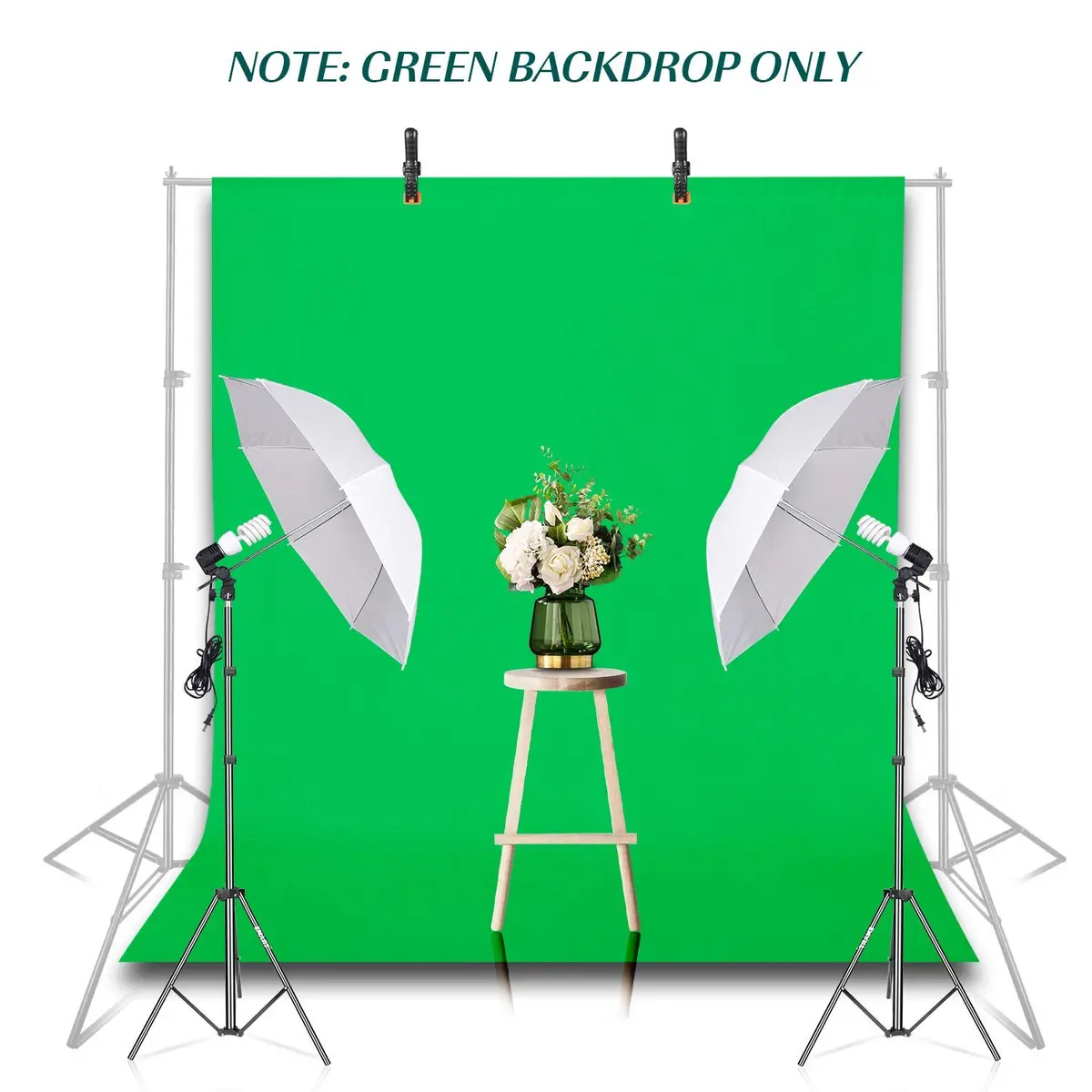 EMART 5x7Ft Green Screen Backdrop Polyester Wrinkle-Resistant for Photography & Streaming - view 9
