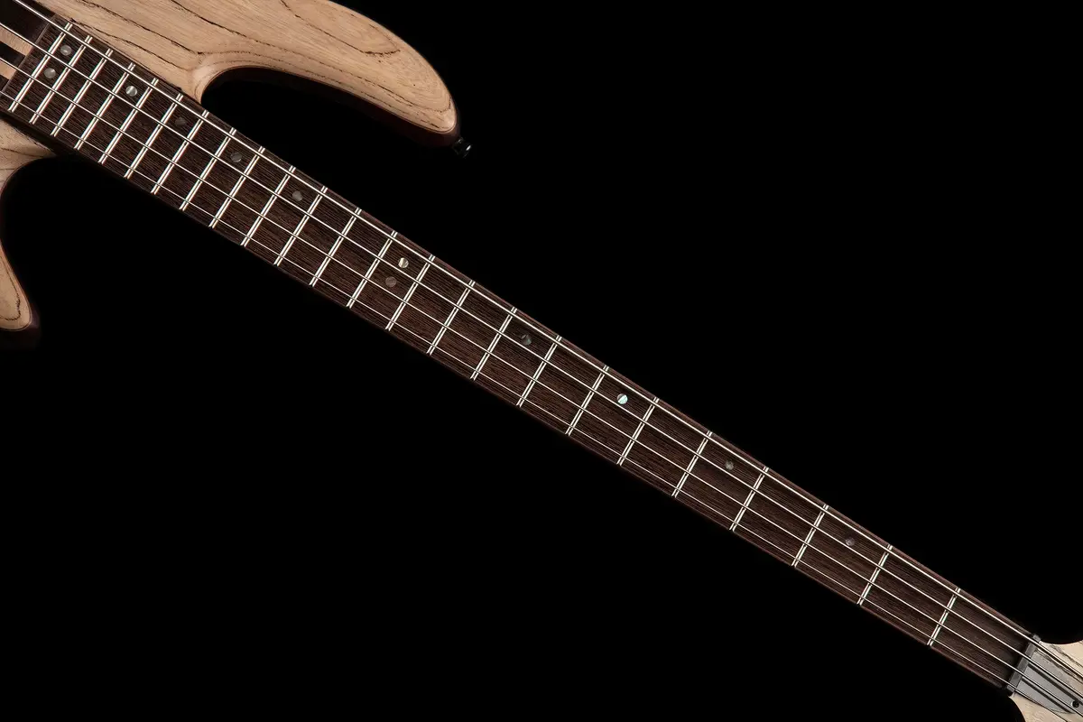 Cort Artisan A4 Ultra Ash Bass Guitar, Etched Natural Black | Modern Ash & Mahogany Bass for Rock & Studio - view 2