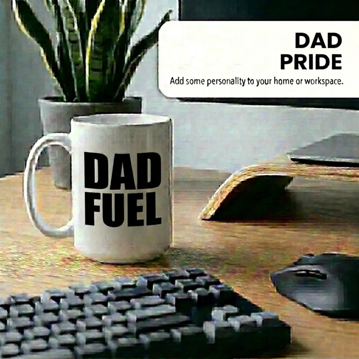 Artisan Owl Dad Fuel Coffee Mug 443ml (15oz) | Funny Ceramic Cup for Father, Husband, Expecting Dad - view 7